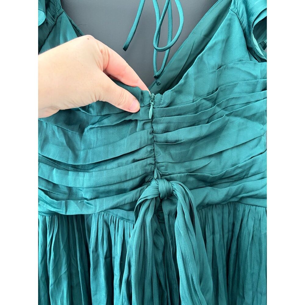 NWT Hello Molly Wheel of Fortune Dress Forest Green Ruffle Cocktail Dress Size 8 - Picture 6 of 10